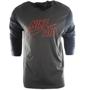 NEW Men's Large NIKE Air Force Sweatshirt Hoodie LightWeight Cotton AH8778-038